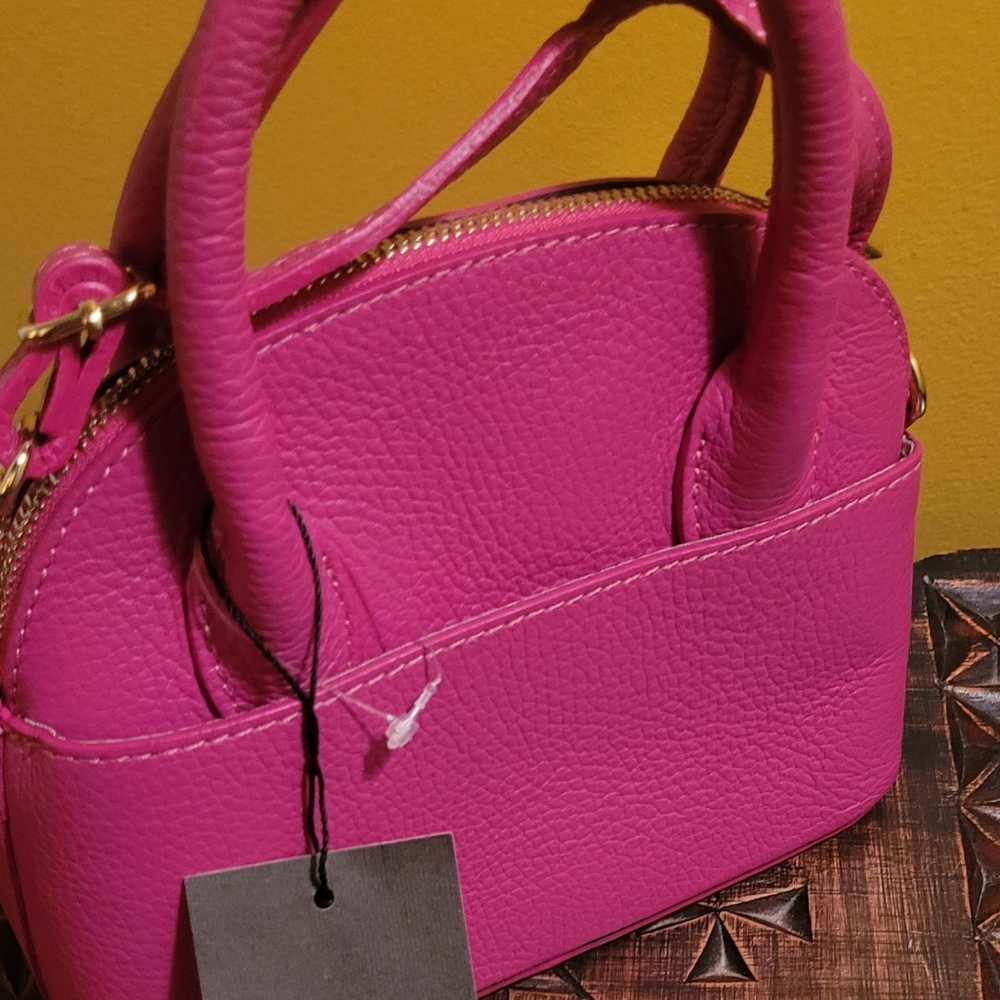 Pink Leather Handbag